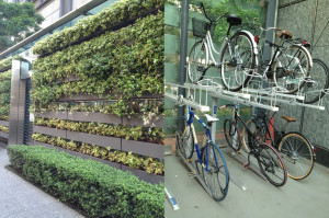 bicicletário verde 2 em 1